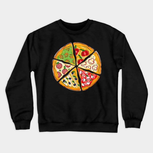 XXL Pizza To Eat Crewneck Sweatshirt by Koala's Fog Laboratory